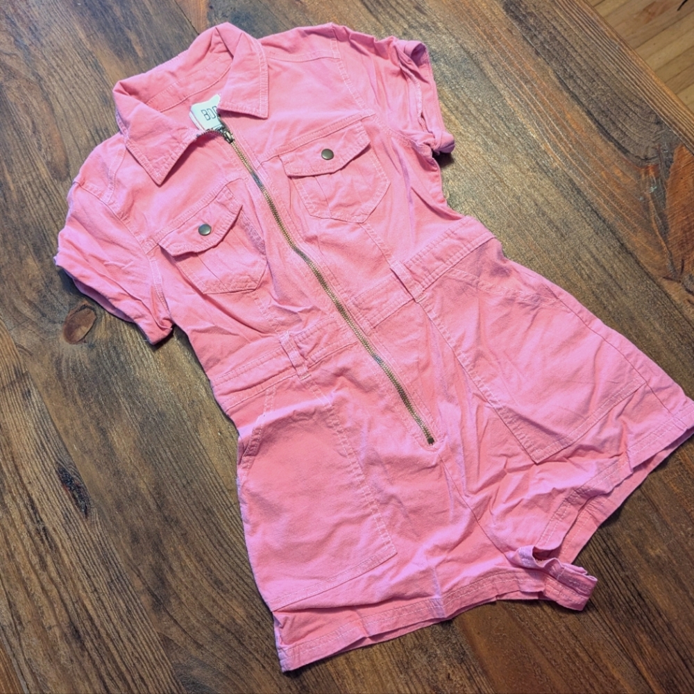 M Pink BDG Urban Outfitters light Jean Romper